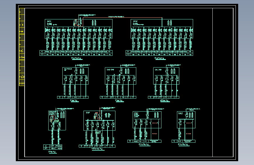 电气控制原理图纸ds-2(配电 照明 弱电系统图(一))
