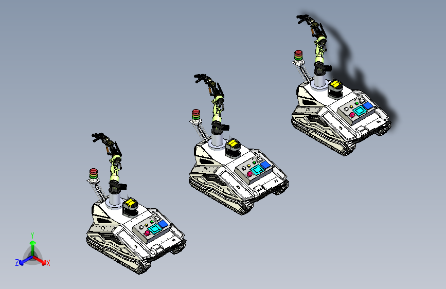 带有机械臂的履带小车机构
