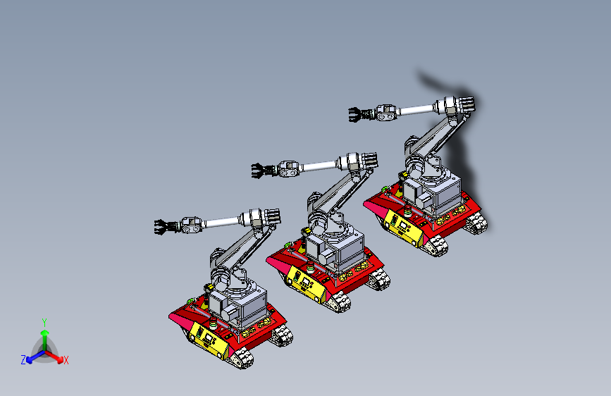 带有机械手的自主移动履带小车