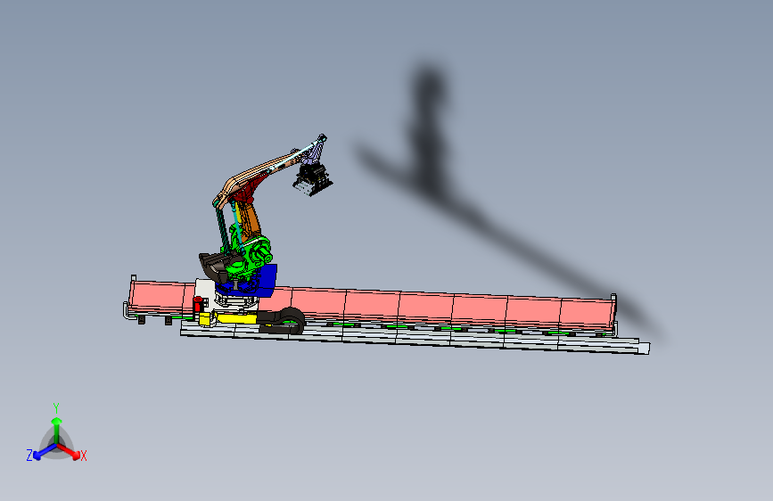 带有移动地轨的抓取机械手
