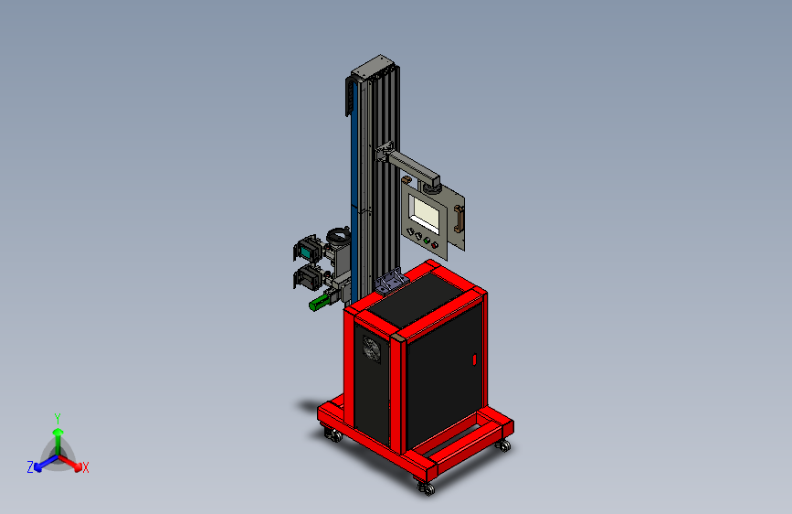 电子跌落试验机三维设计