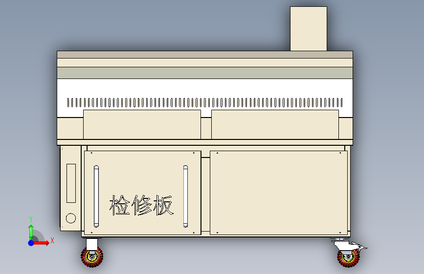 户外可移动无烟烧烤机 正面视图