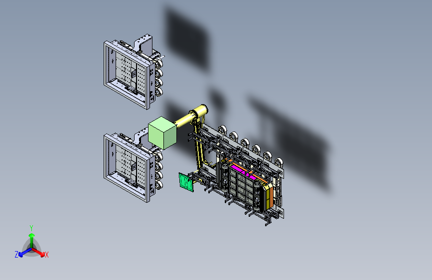 履带梁的钢印打刻与举升AGV运输组合