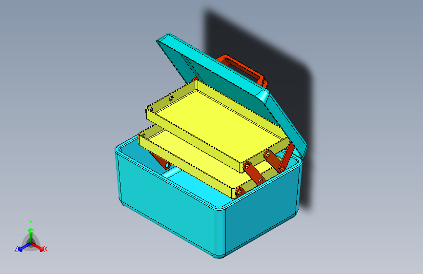 三层折叠工具箱