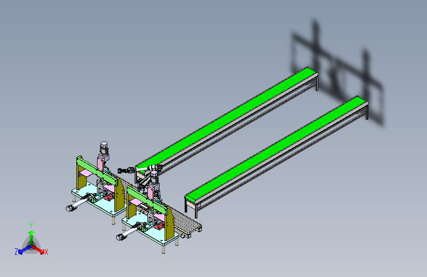 旋转折弯机设备与移动取料机械手组合