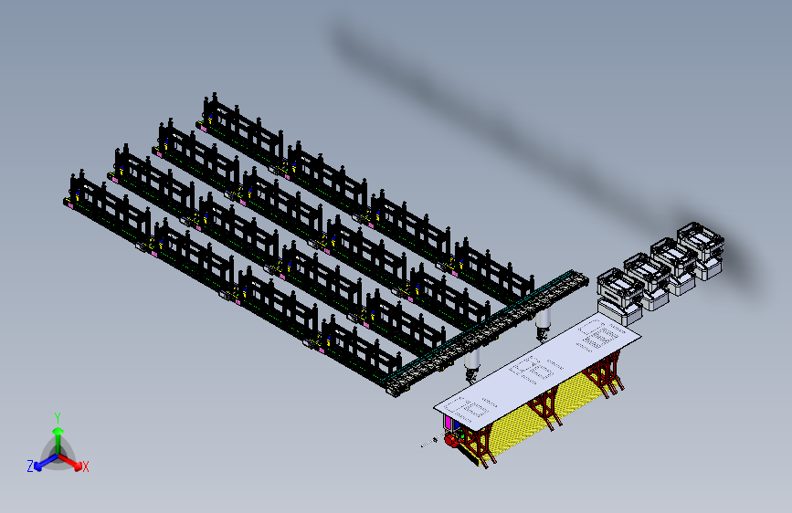 自动化批量切管机设备模拟