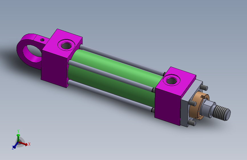 A0002567-横拉杆液压缸 32x22x101 毫米