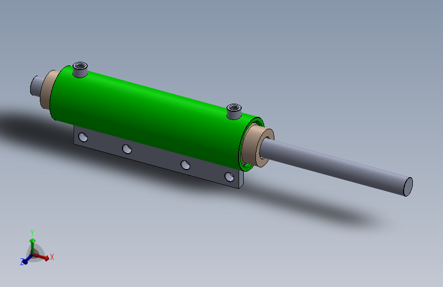 螺纹型液压缸（带双杆 - 双作用）70x30x220 mm 