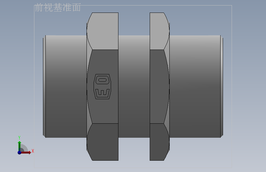 直通隔板接头、6D-52LN 正面视图