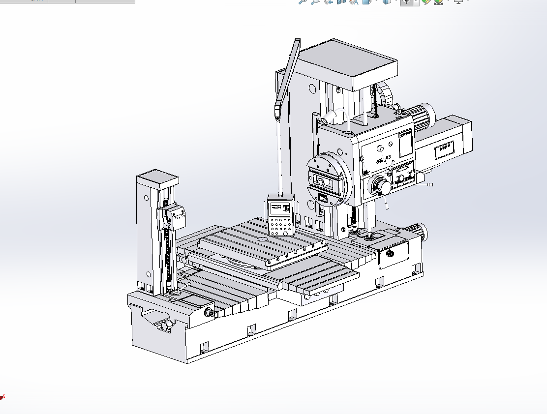 TPX6111B 卧式镗铣机床三维图