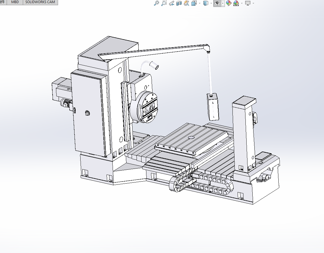TPX6111B 卧式镗铣机床三维图