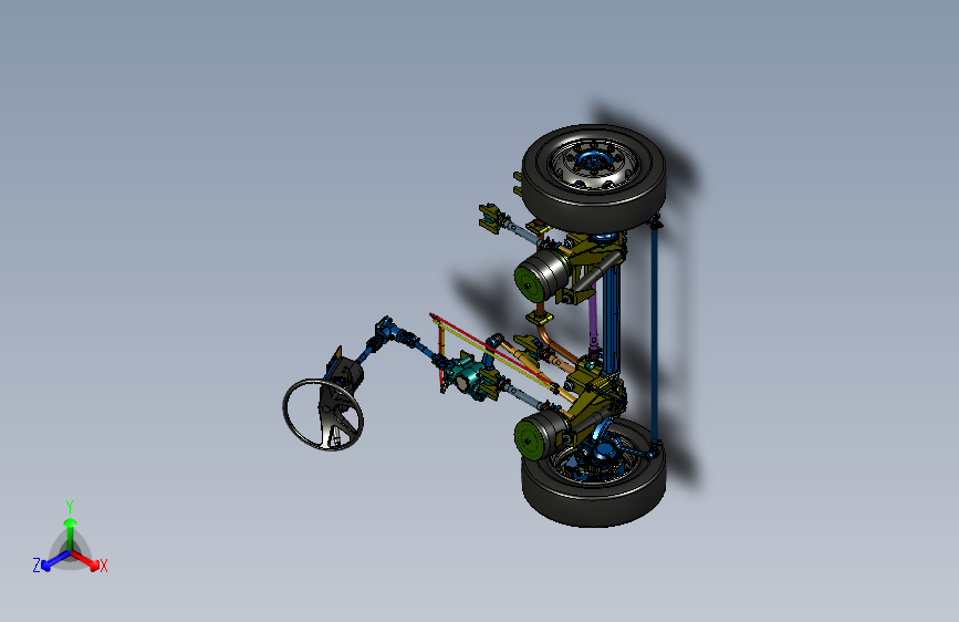 低地板公交车（公共汽车）前悬架和转向系统