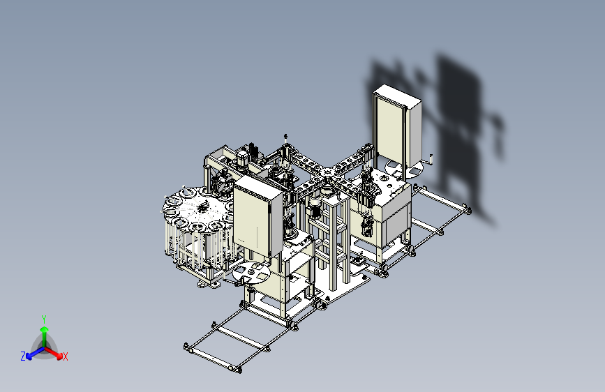 多工位双转台生产组装线