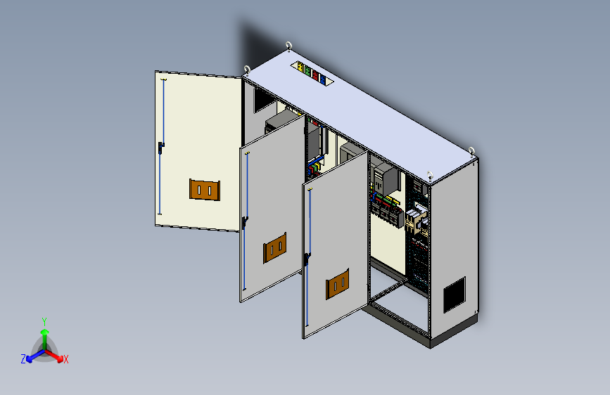 三柜万能断路器双电源120A交流接触器控制柜 55316