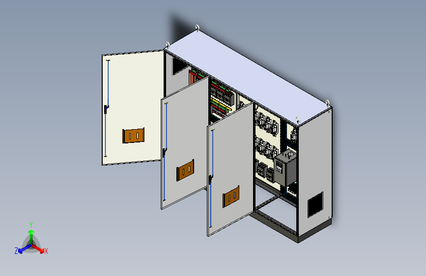 三柜组装630A刀开关软启动旁路控制柜 55443