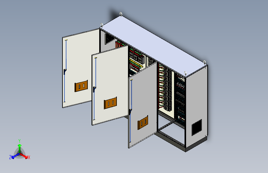 三柜组装630A电源plc延时控制柜 55905