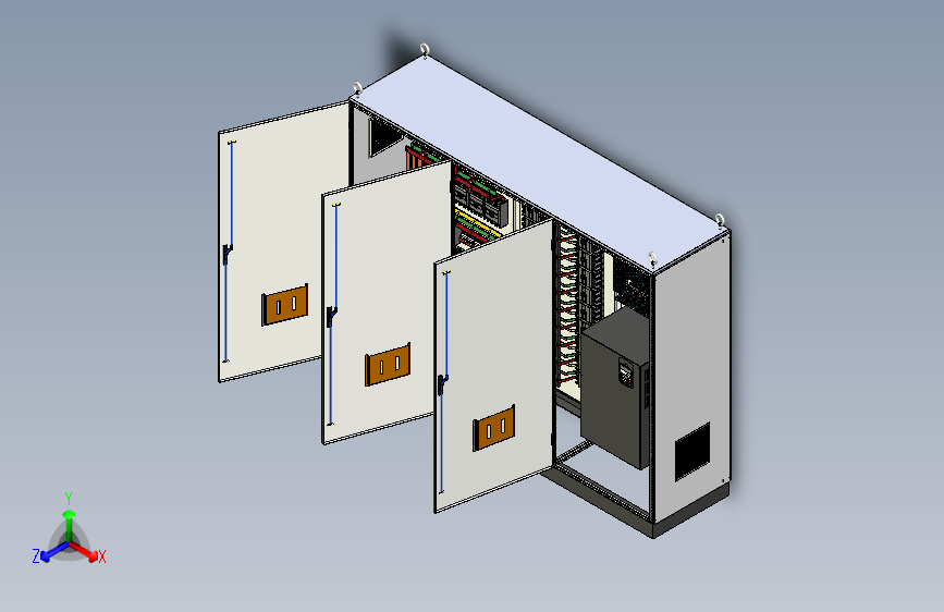 三柜组装630A电源变频器控制柜 55912