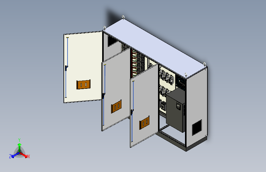 三柜组装630A竖装刀开关变频器控制柜 55899