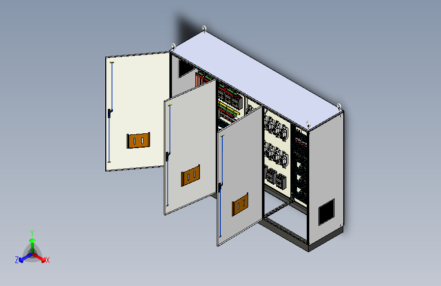 三柜组装630A正装刀开关plc控制柜（不带延时） 55888