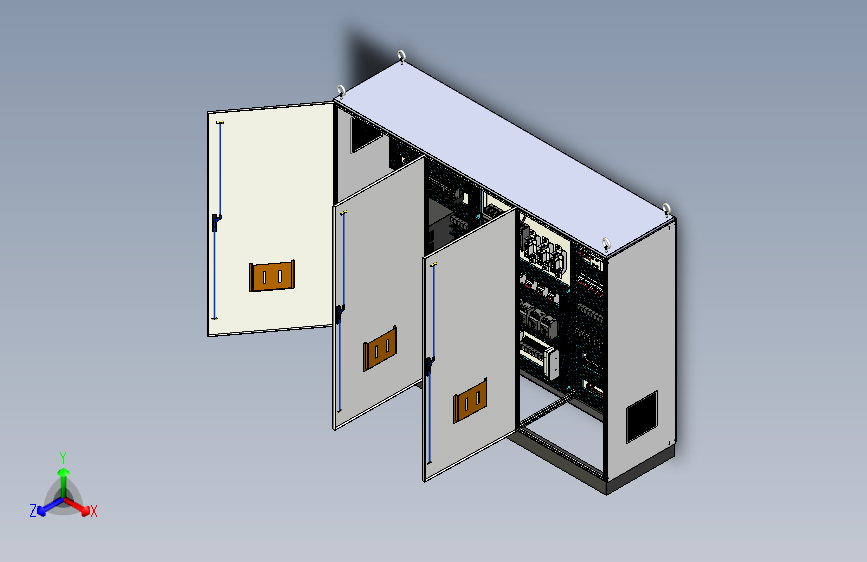 三柜组装变频器刀开关plc控制柜 56413