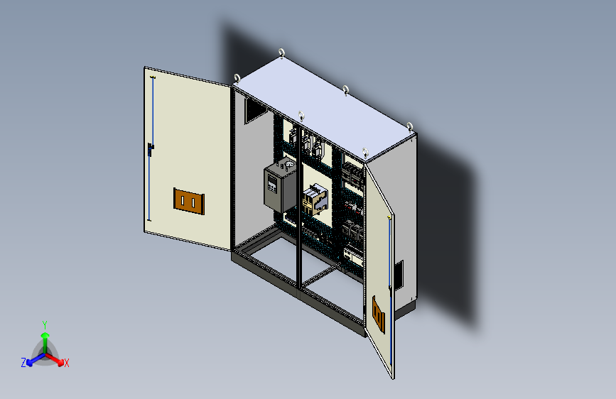 双柜组装软启动旁路+刀开关plc接触器控制柜