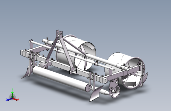 农业地膜覆盖机三维SW模型铺膜机