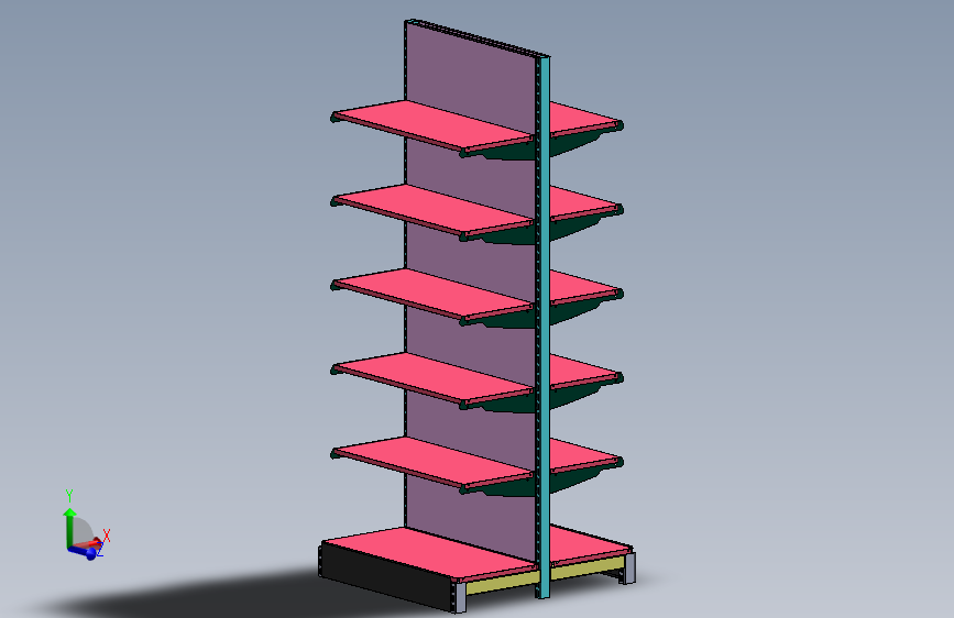 3 英尺 X 7 英尺中心架 v1
