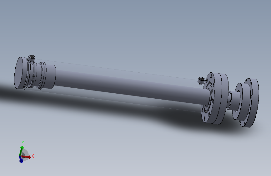 焊接型液压缸（带前安装法兰） 130x75x750 mm