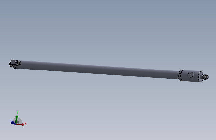 焊接型液压缸（带端盖眼） 32x25x1010 mm