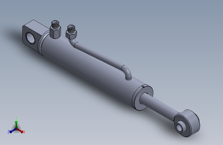 焊接型液压缸（带前端和后端安装眼）50x25x168毫米