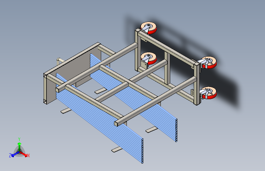 撑杆摆放架基架总装
