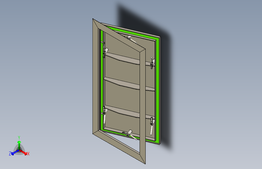 船用风雨密单扇钢质门-1675-AF