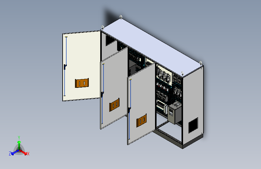 三柜组装变频器刀开关plc控制柜 56425