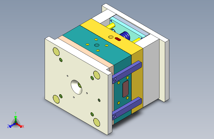 台灯底座（三板模+隧道滑块）
