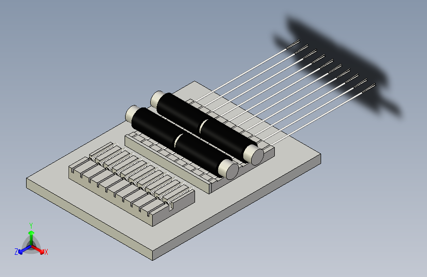 一個細爪穿入彈簧的机构