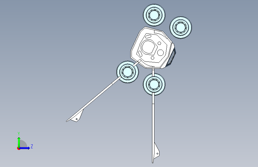 A2004204-星球大战“X翼星际战斗机”宇宙飞船 左侧视图