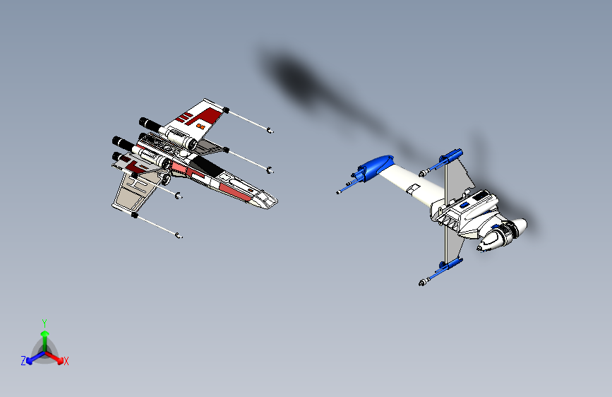B2004127-B翼和X翼战斗机