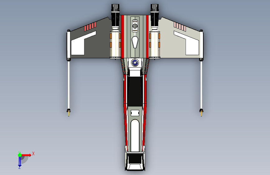 B2004195-X翼 星球大战 俯视图