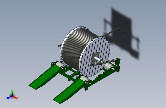 B2004236-卷轴滚轮电缆卷筒放松架