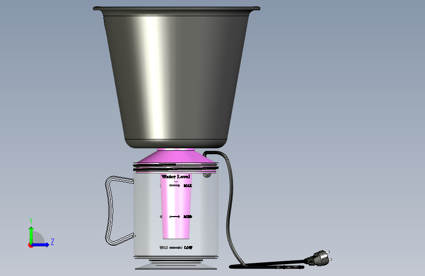 B2004443-面部蒸脸器 左侧视图