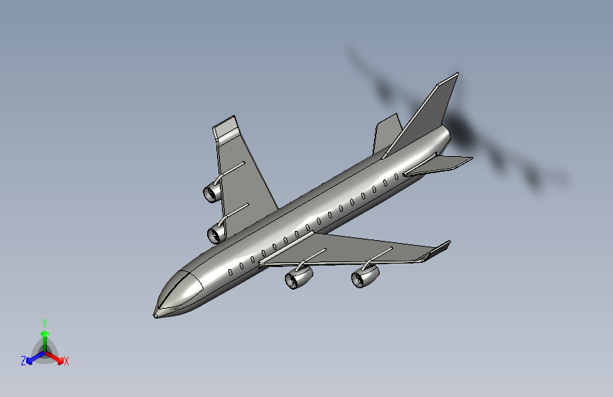 B2004469-闪电蓝飞机模型