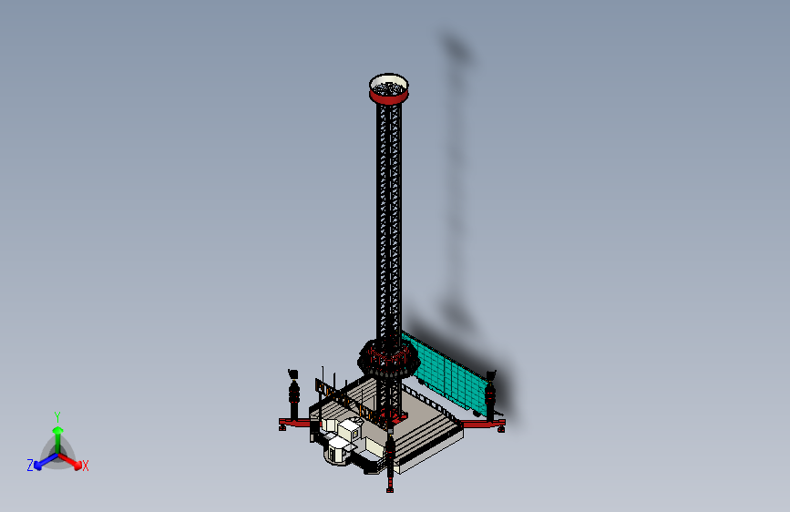 B3003578-电力塔完全组装的游乐设施