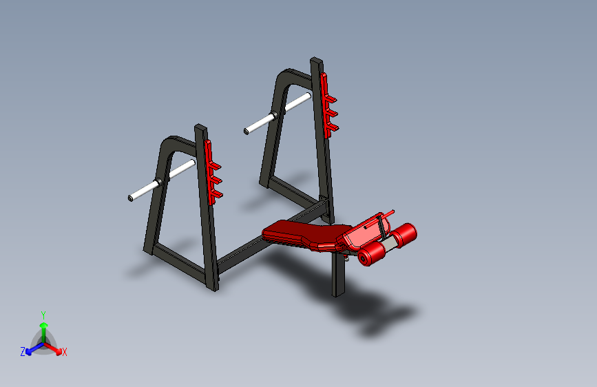 B3003757-下斜平板卧推健身器材