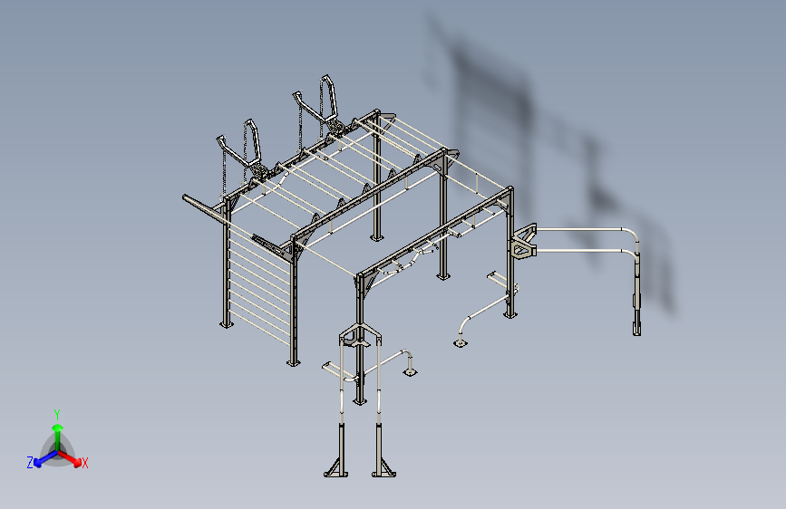 B3003763-运动街健身 自由体操 健身器材