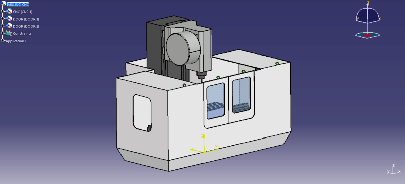 A3004048-数控铣床 - 机构开启关闭门