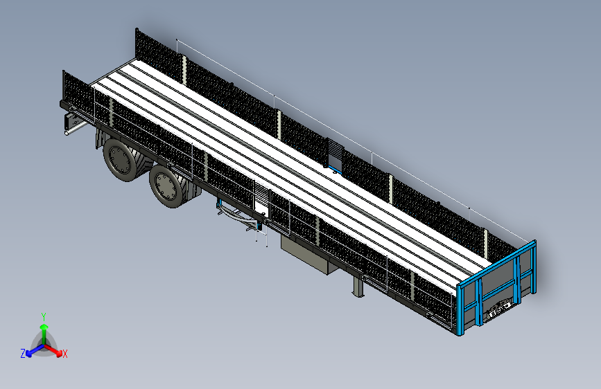 A2004601-木地板平板拖车