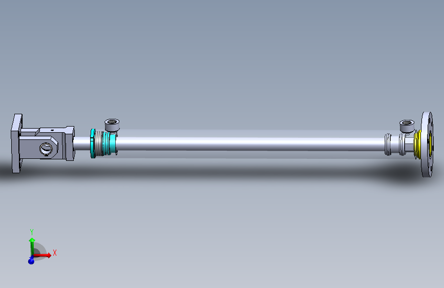 焊接式液压缸（带前安装法兰）50x30x600 mm