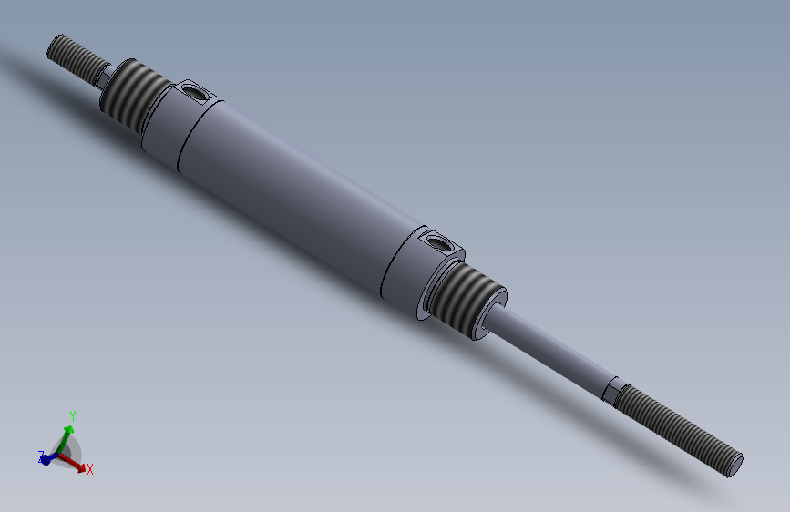 圆形气动缸（双杆螺纹）25x10x50 mm