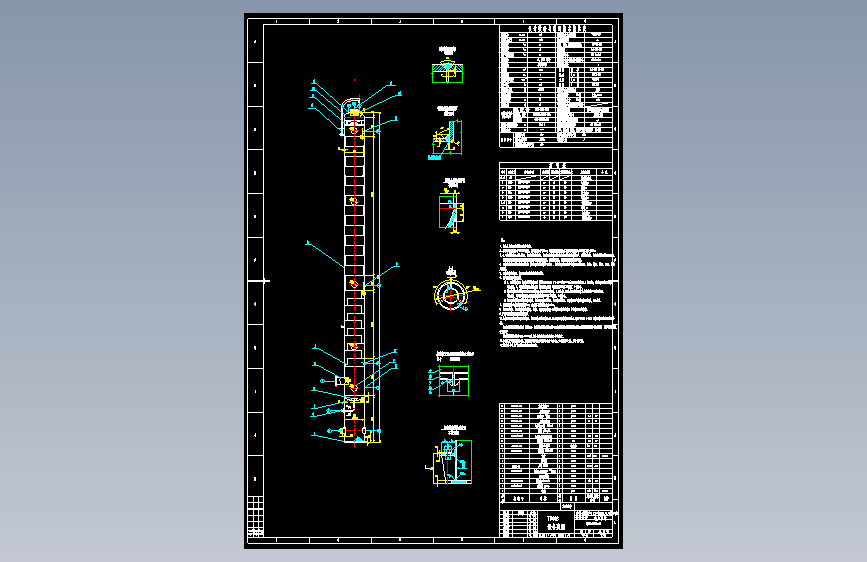 年产5.3万吨顺酐2.7万吨苯酐项目3-T0402产品塔设备条件图CAD图纸