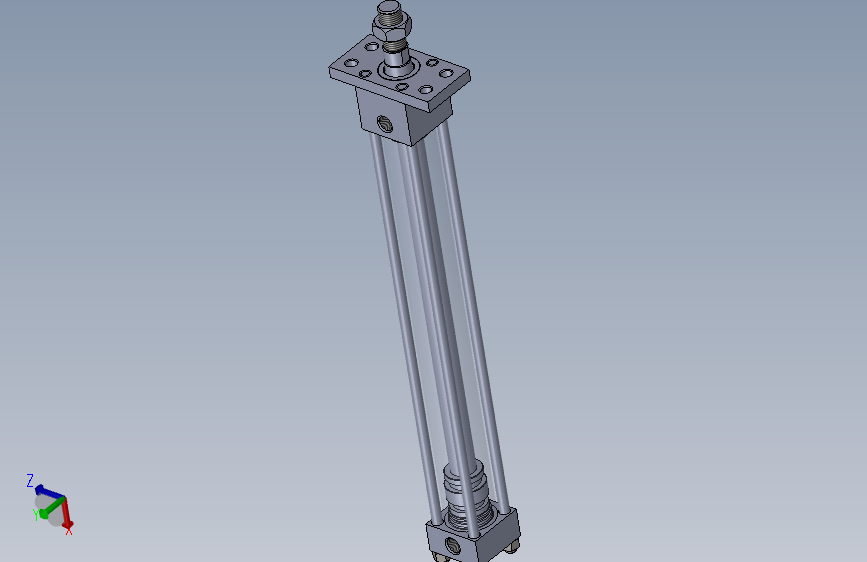 横拉杆液压缸（带前矩形法兰）40x25x380 mm